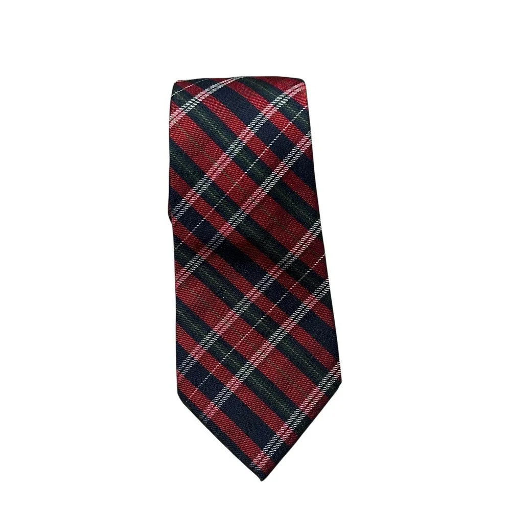 Lauren Ralph Lauren Mens Necktie Red Plaid Classic Business Career‎
